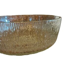 Vintage Anchor hocking clear textured glass bowl.